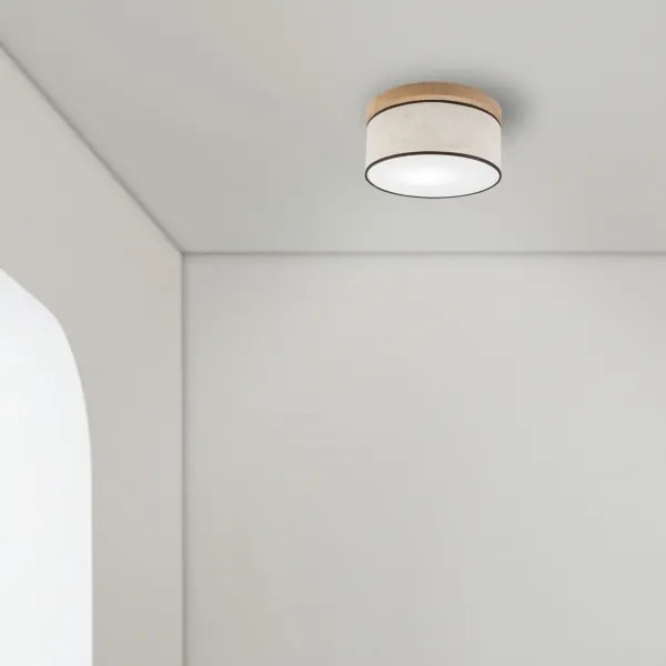 Brilagi - LED Mennyezeti lámpa BELLADONNA 1xE27/15W/230V átm. 30 cm krémes/tölgy