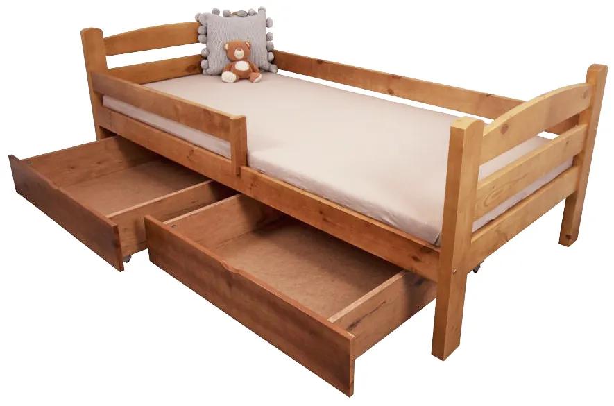 FA OLGA 5 ágy ágyneműtartóval 90x200 - tölgy