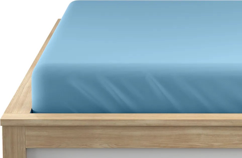 Jersey világoskék lepedő 200 x 220 cm
