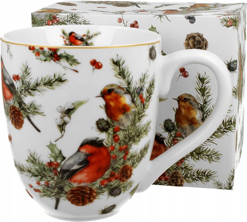Nagy porcelán bögre XXL Kubas Christmas Birds 1000 ml