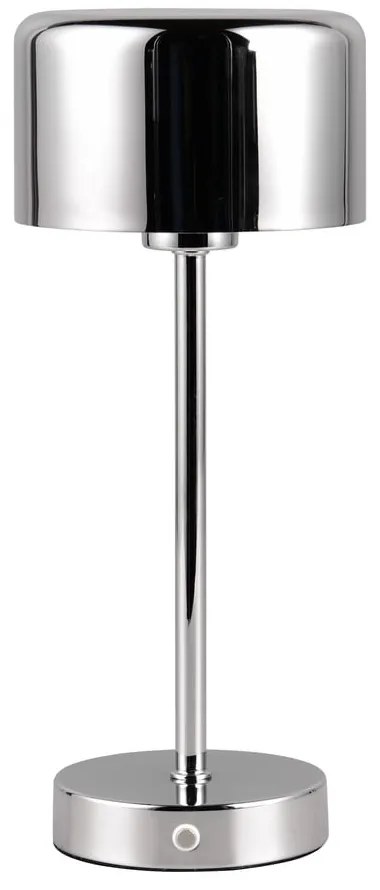 Fényes ezüstszínű LED dimmelhető asztali lámpa (magasság 30 cm) Jeff – Reality