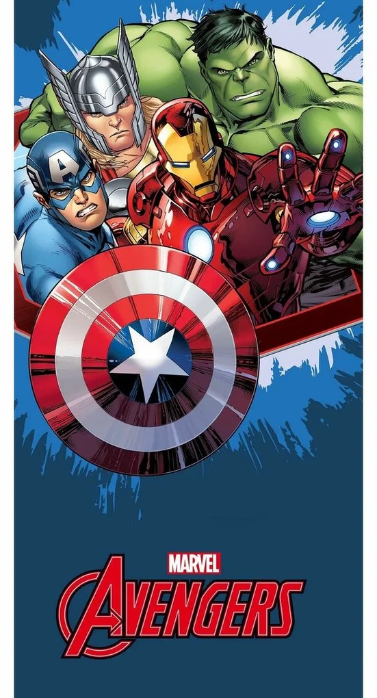 Avengers Blue fürdőlepedő, 70 x 140 cm