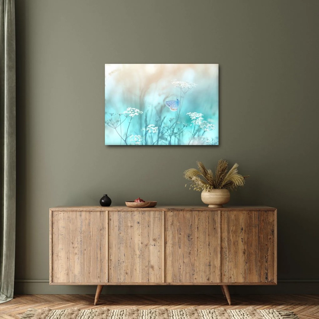 Kép - Pillangó kékben (70x50 cm)