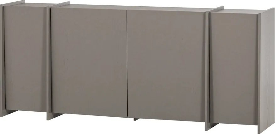 Szürke komód kőrisfa dekorral 200x85x44 cm Brock – WOOOD