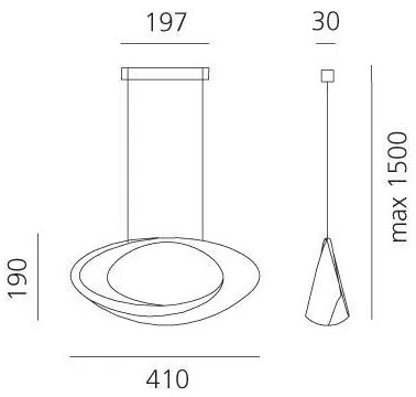 Artemide 1182010A - LED dimmelhető csillár zsinóron CABILDO LED/44W/230V 3000K