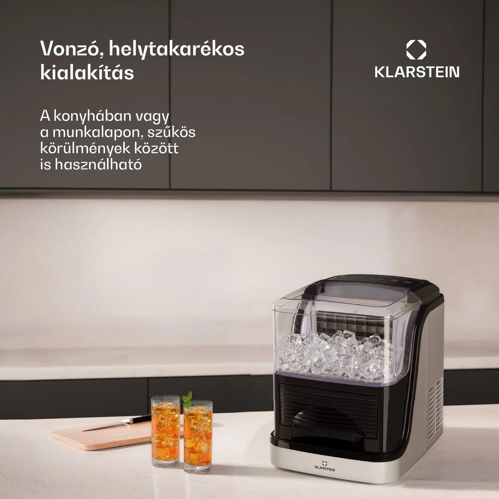 Klarstein Kristall jégkocka készítő, kristályjég 2 méretben, 2,5 l víztartály