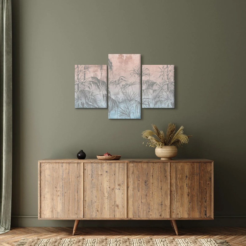 Kép - Trópusi növények a falon (90x60 cm)