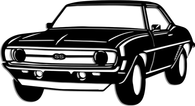 Chevrolet fém fali dekoráció, 60×33 cm