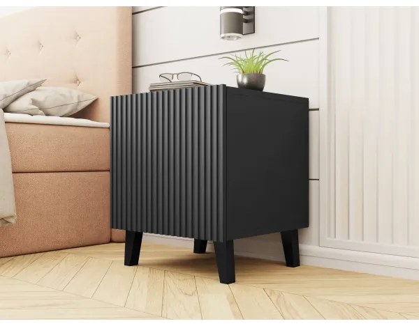 KÉSZLET 2x Éjjeliszekrény VAMOS 52x45 cm antracit