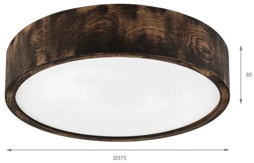 Brilagi - Mennyezeti lámpa CARVALHO SMOKEY 2xE27/60W/230V tölgy, átm. 37,5 cm