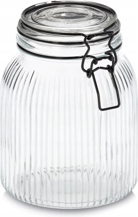 Tároló tégely billenő fedéllel, 1400 ml, O12,8x17,4cm