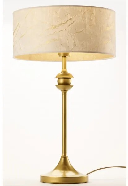 Jupiter 2112 - Asztali lámpa KASZMIR 1xE27/15W/230V fehér/arany/márvány dekor