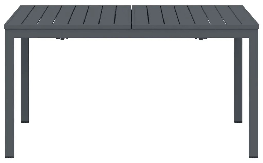 Bővíthető kertasztal 2 db Anthracite 210x90x73 cm Acél, Bővíthető kertasztal Anthracite (140-210)x90x73 cm Acél