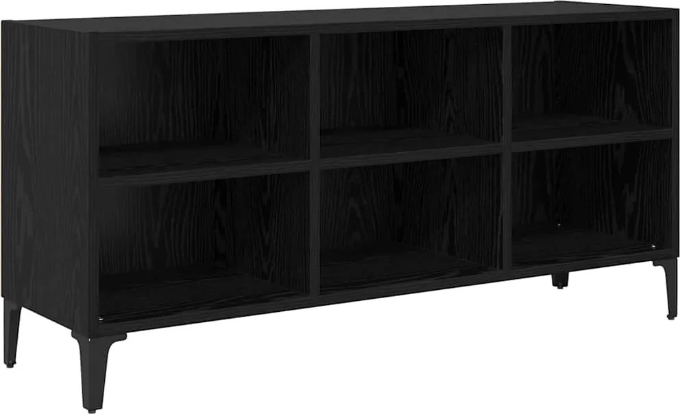 vidaXL TV szekrény garnitúra Fekete 103,5 x 30 x 50 cm Faanyag