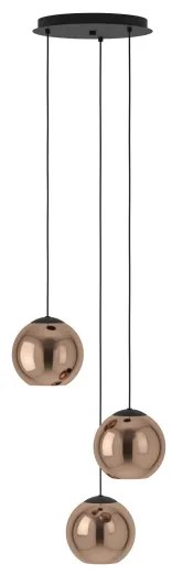 Eglo 390094 - Csillár zsinóron CORDOBA 3xE27/40W/230V réz