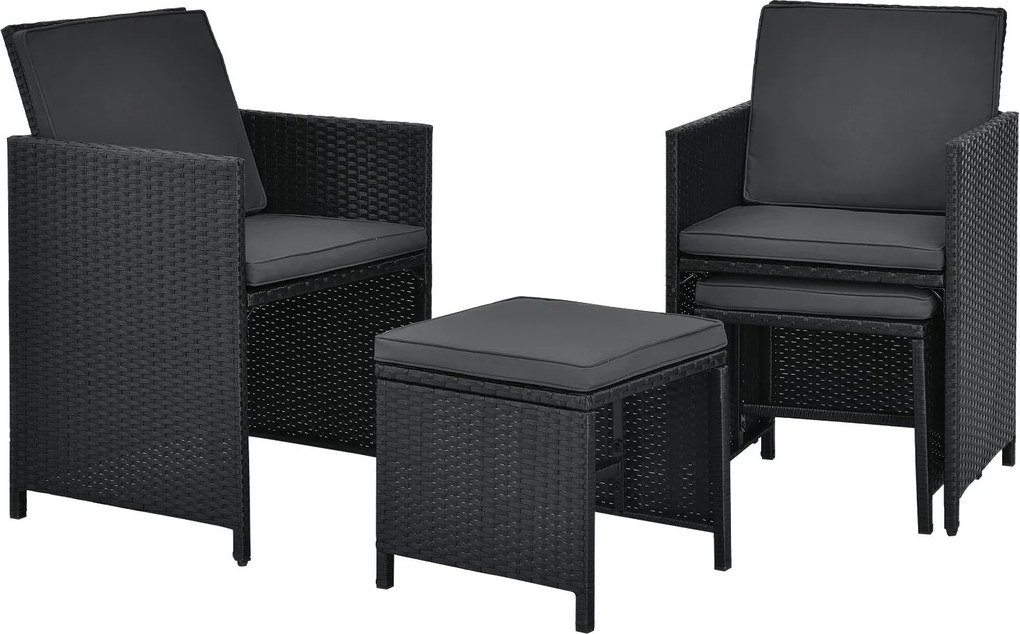 Juskys Baracoa XL kerti rattan ülőgarnitúra
