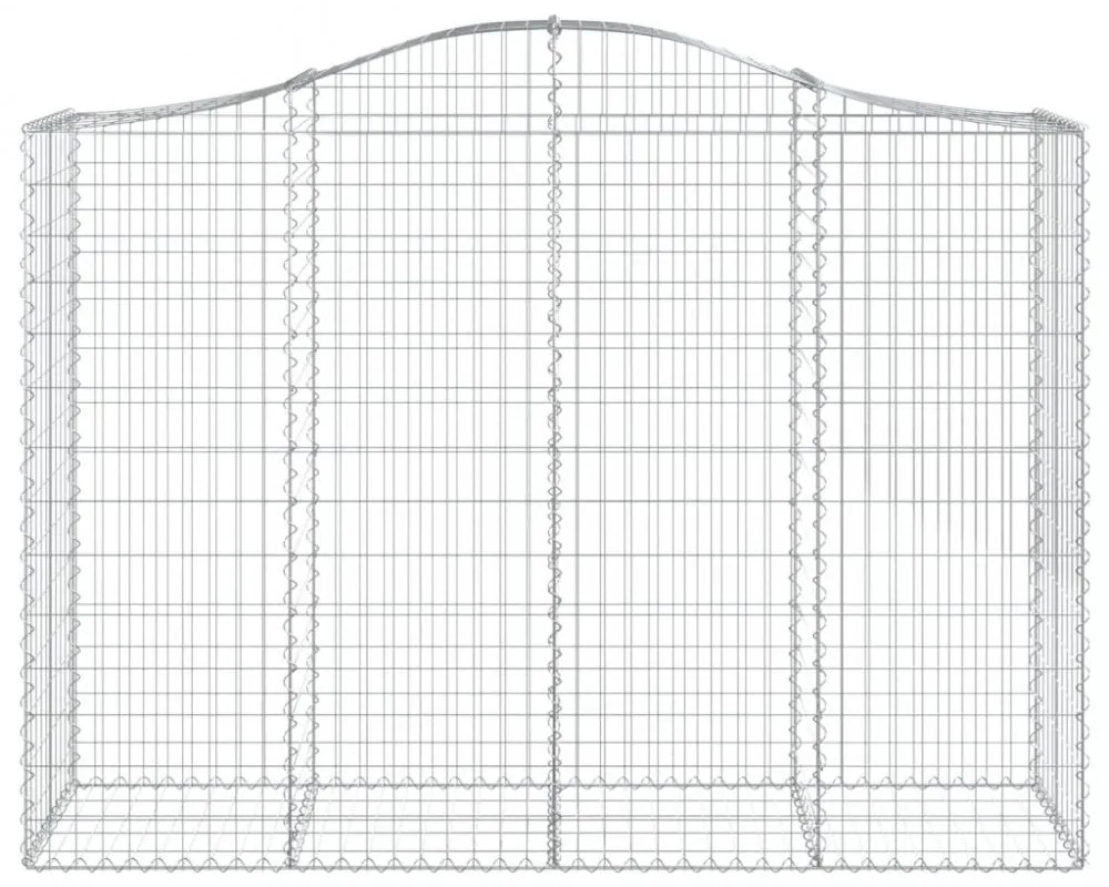 2 db íves horganyzott vas gabion kosár 200x50x140/160 cm