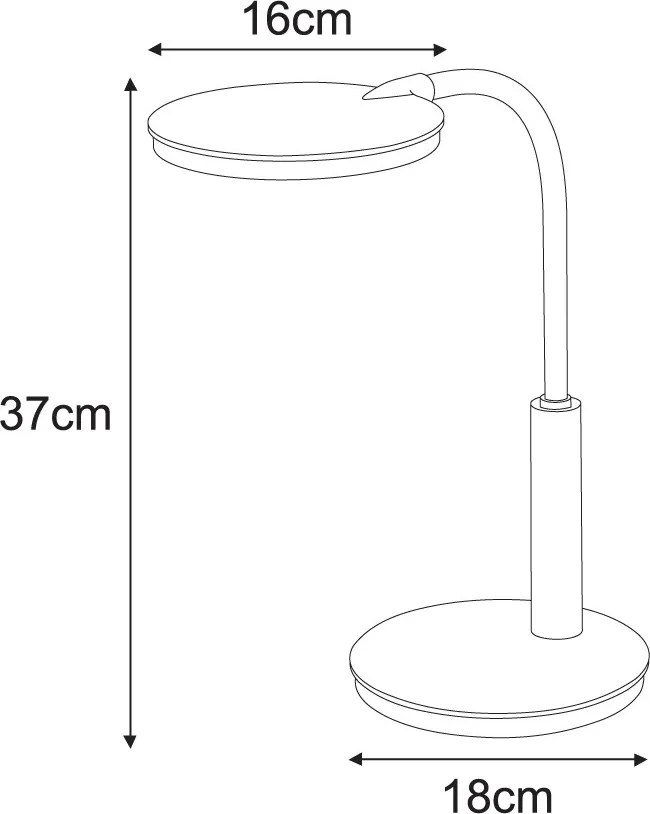 KAJA K-BL1237 BIAŁY DINO Fehér Színű Asztali Lámpa 10W LED 600Lm 4000K IP20