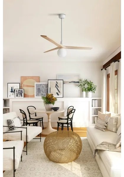 FARO 34280WT-11L KLIM M mennyezeti ventilátor 1xE27/15W/230V fenyő/fehér, 125 cm