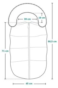 Lionelo - Babakocsi bundazsák FRODE Grey Dove