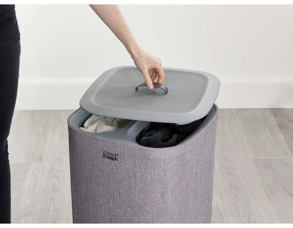 Tota szürke textil szennyeskosár, 60 l - Joseph Joseph