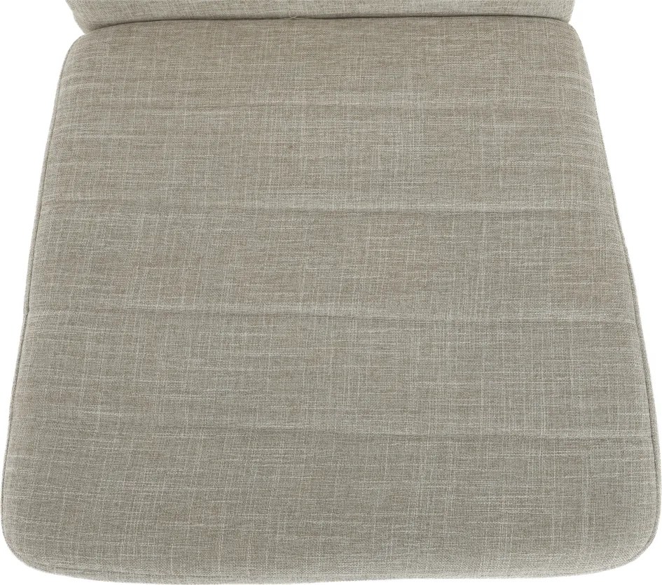 Étkezőszék, bézs szövet/fehér fém, COLETA NOVA