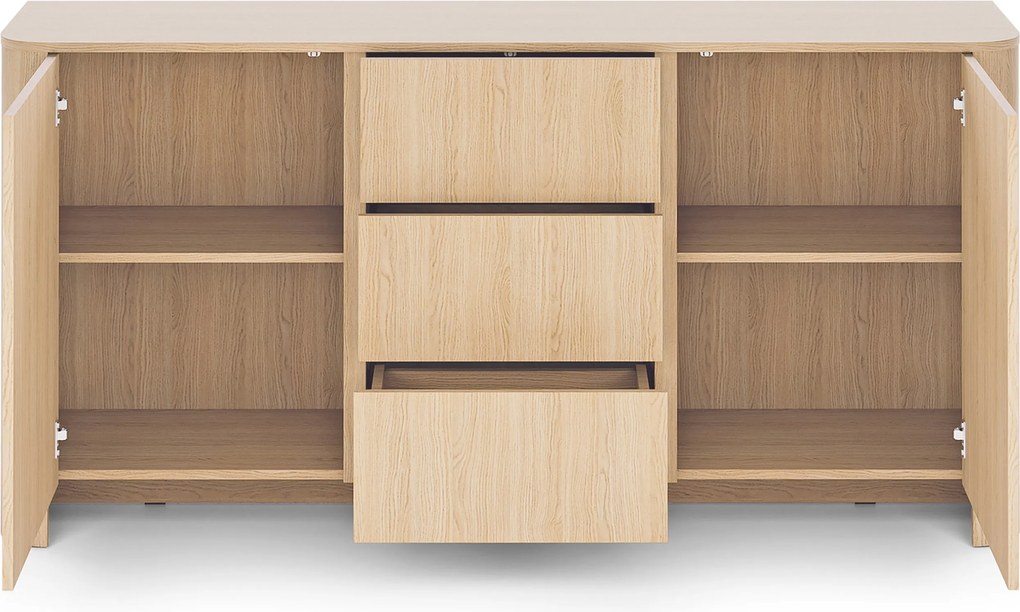 Sorrenti komód 168 cm fiókokkal – vicenza tölgy