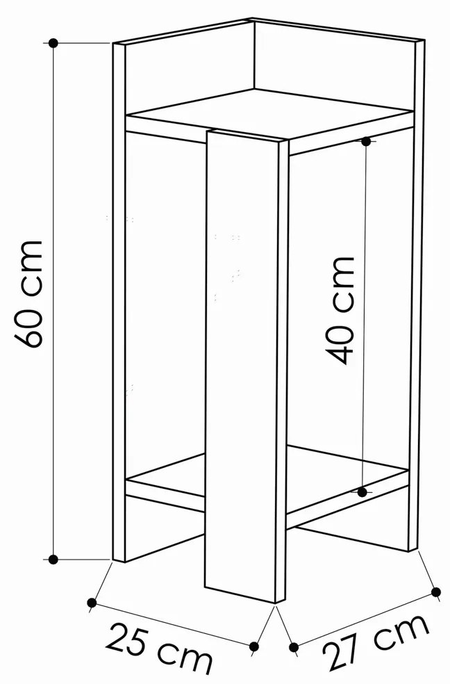 Éjjeliszekrény Elos Oak, 2 db