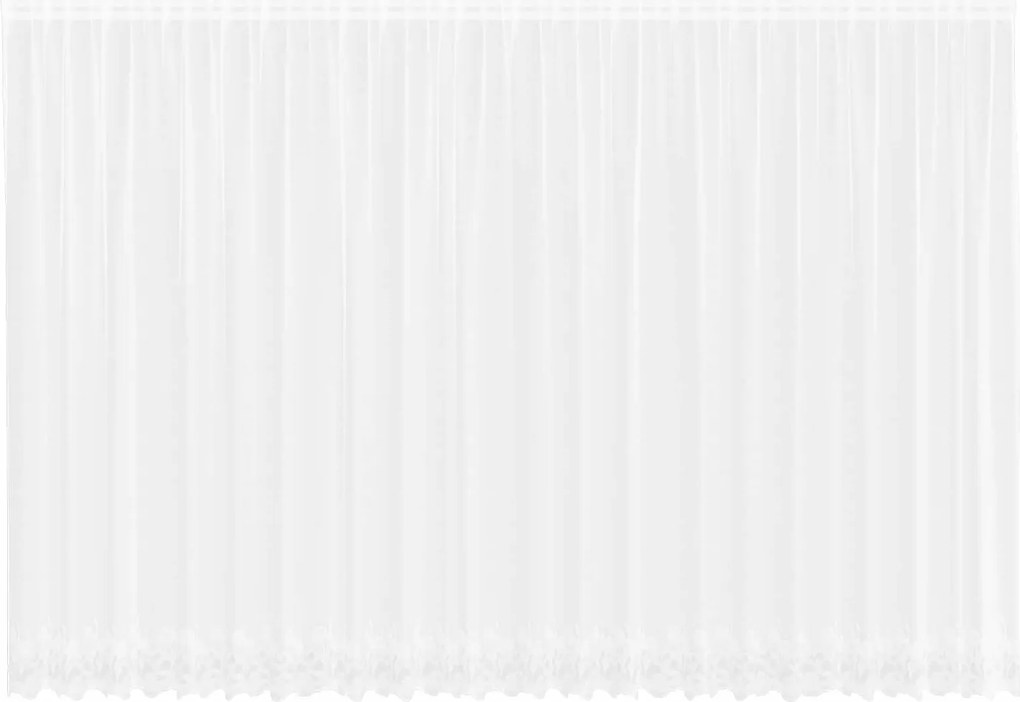 vidaXL Csipkés Függöny függönyökkel Fehér 220 x 600 cm Poliészter