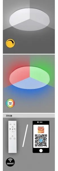 Rabalux 71036 - CERRIGEN LED RGB dimmelhető mennyezeti lámpa 48W/230V