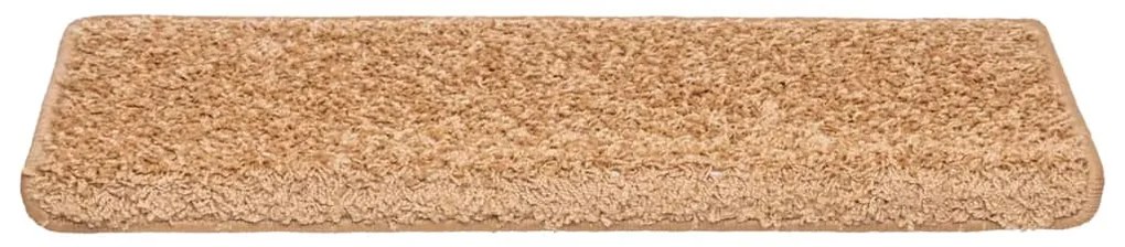 20 db lépcsőszőnyeg, 65 x 21 x 4 cm, bézs, téglalap alakú széllel