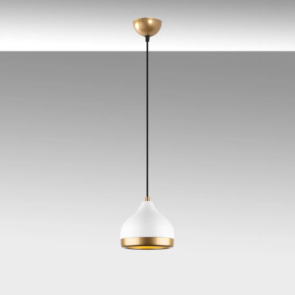 Yildo M-6870 fehér fém függőlámpa, Ø17 cm