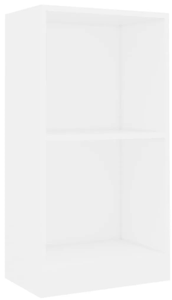 fehér szerelt fa könyvespolc 40x24x75 cm