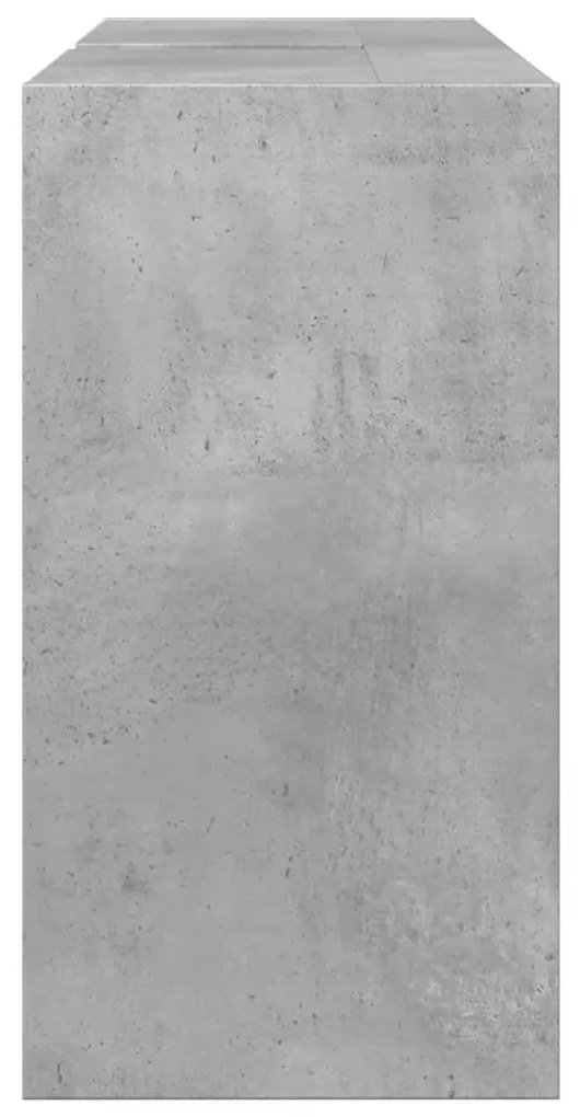betonszürke szerelt fa mosdószekrény 90 x 29 x 55 cm