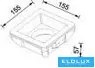 UNIVERSO Gipsz süllyesztett spot lámpatest 1xGU10 Max.35w 155x155x57mm IP20 fehér