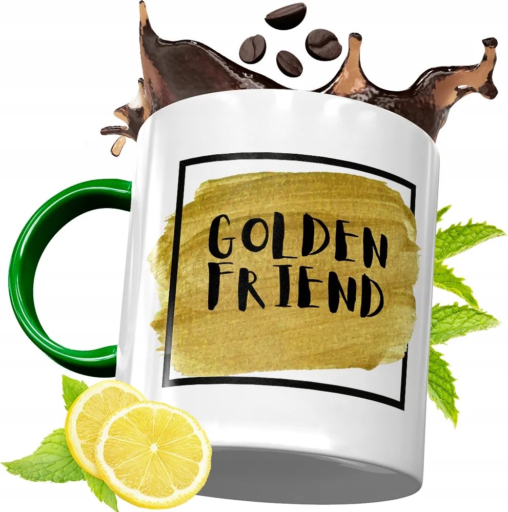 Zöld Bögre Barátnak Születésnapi Ajándék Nyomtatott Fotóval