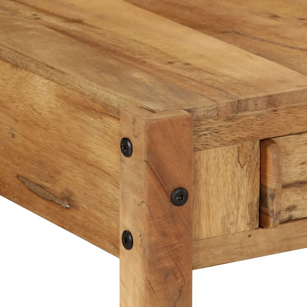 Dohányzóasztal 110x55x35 cm Tömör fa újrafelhasználva