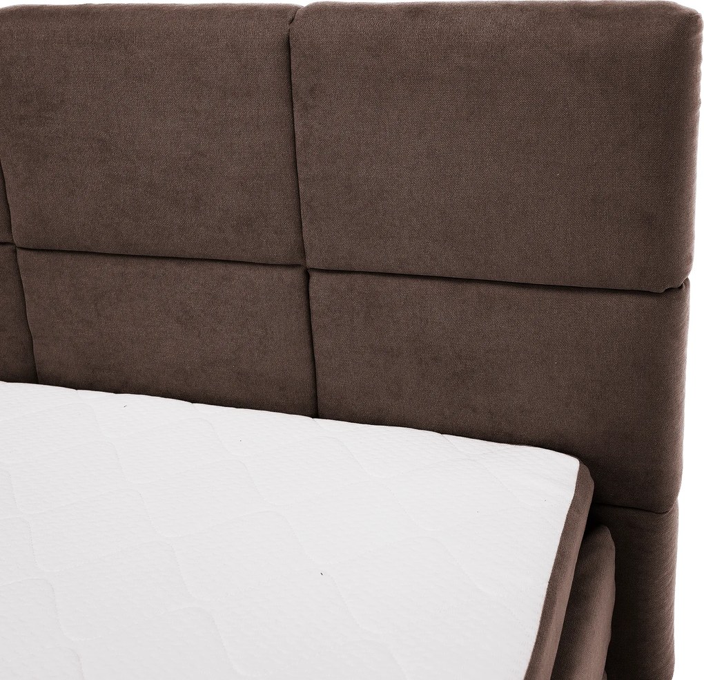 Boxspring ágy, 200x200, barna, APRIL