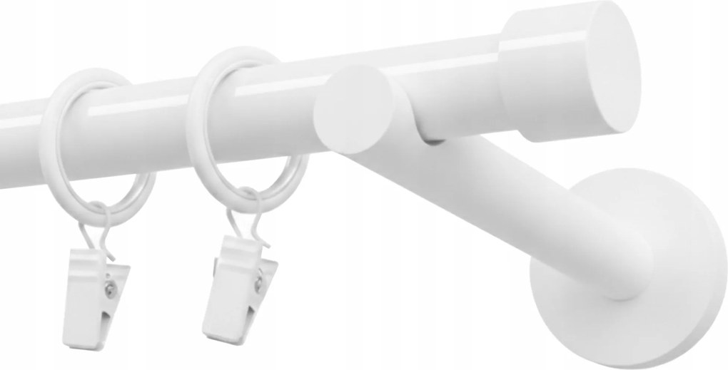 Fém Függönykarnis Szimpla Fehér 19 MM 160 CM Luna