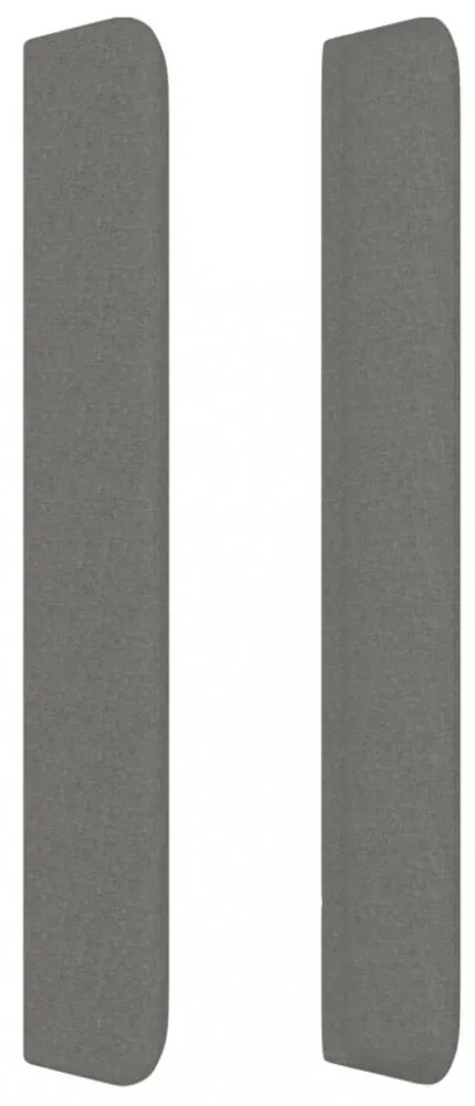 sötétszürke szövet fejtámla szárnyakkal 203x16x118/128 cm