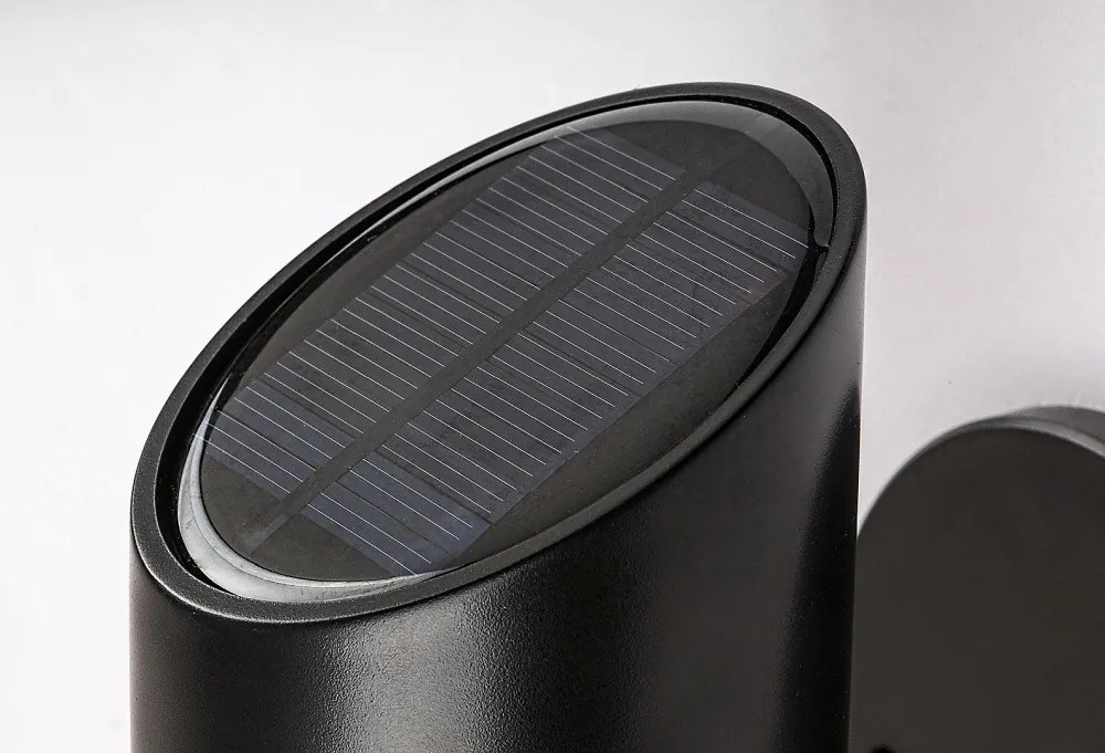 Rábalux Lutto 77030 mozgásérzékelős kültéri szolár falilámpa, 1W LED, 6500K, 65 lm,IP44