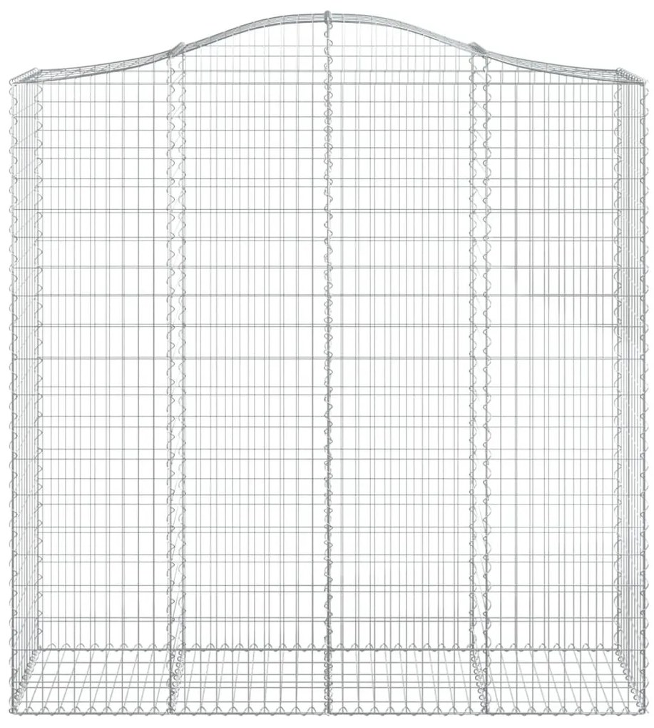 íves horganyzott vas gabion kosár 200x50x200/220 cm
