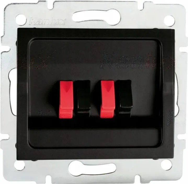 Logi dupla telefon hangszóró aljzat fekete Kanlux