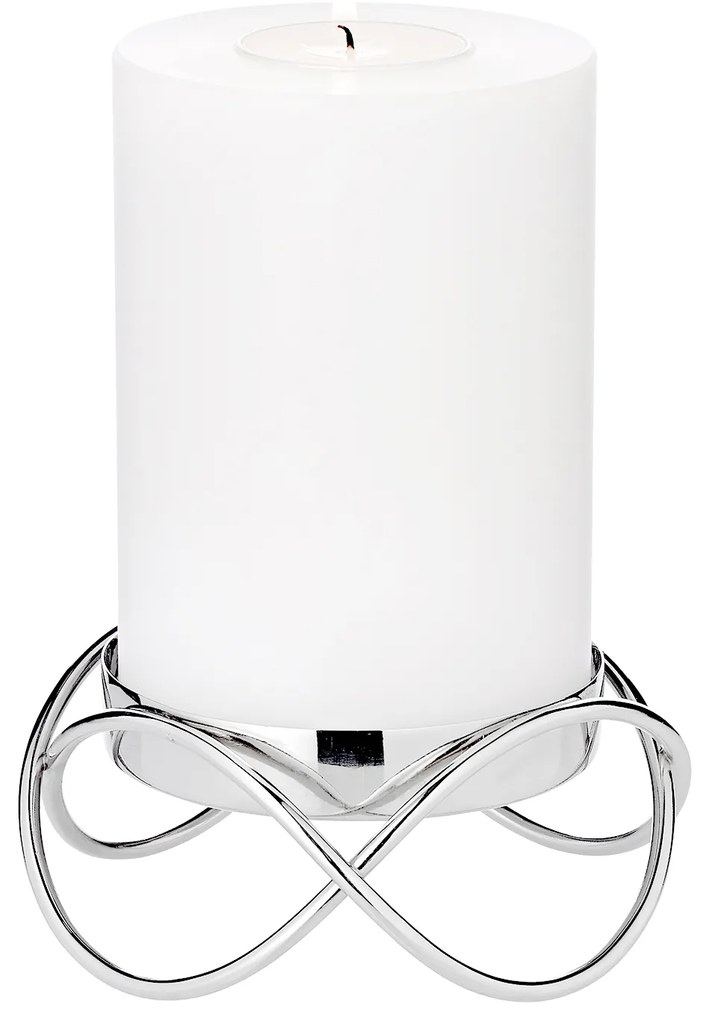 "Bastia" gyertyatartó nagy, ezüst, 2 db-os szett - EDZARD