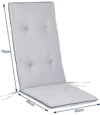 Detex® 6 x Vanamo párna 120x45x5 cm - szürke