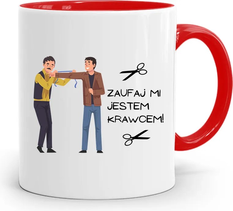 Piros Varrónő Bögre Bízz Bennem Nyomtatott Fotóval