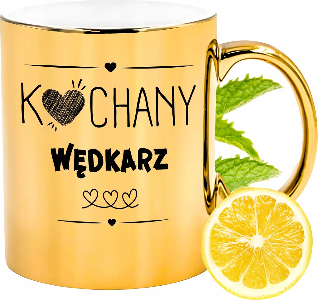 Arany csillogó bögre Horgászoknak Ajándék Nyomtatott Fotóval