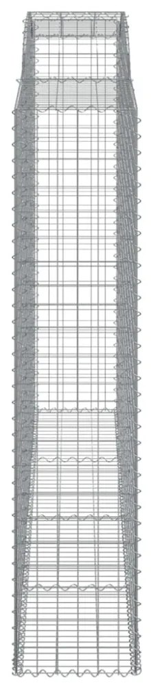 3 db íves horganyzott vas gabion kosár 300x50x220/240 cm