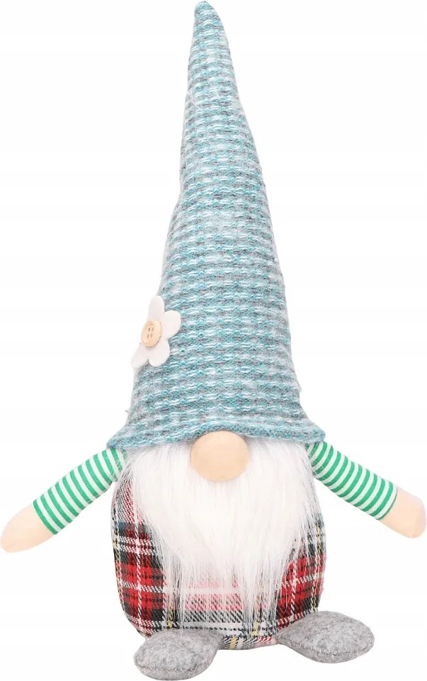 Manó manó kockás és virágos fiú 28cm