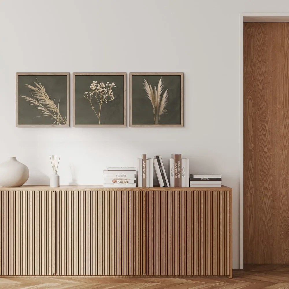 Kép szett 3 db-os 30x30 cm Pampas – Styler